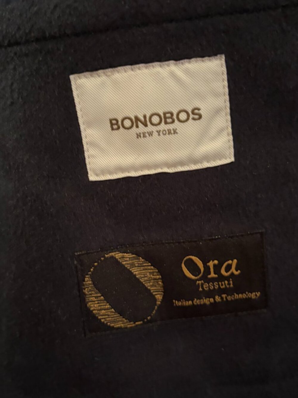 Bonobos Wool Cashmere Chore Coat - Navy Blue - Size XL - Picture 8 of 11